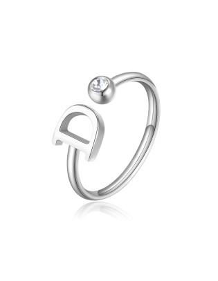 Anello regolabile S'AGAPO' CLICK in Acciaio 316L con cristallo SCK1...