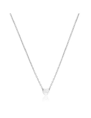 Collana S'AGAPO' CLICK in Acciaio 316L SCK254 con gufetto  a solo 1...