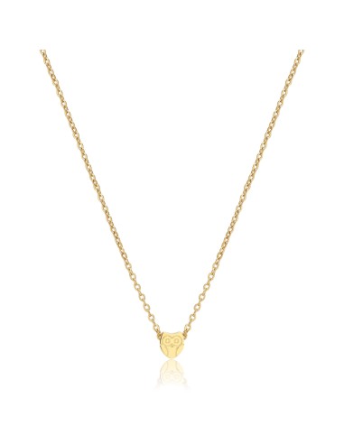 Collana S'AGAPO' CLICK in Acciaio 316L dorato SCK255 con gufetto on...