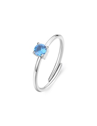 Anello regolabile S'AGAPO' DAZZLY in Acciaio 316L SDZ34 con cristal...