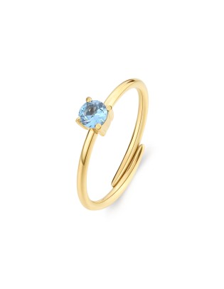 Anello regolabile S'AGAPO' DAZZLY in Acciaio 316L dorato SDZ38 con ...