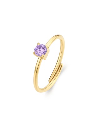 Anello regolabile S'AGAPO' DAZZLY in Acciaio 316L dorato SDZ40 con ...