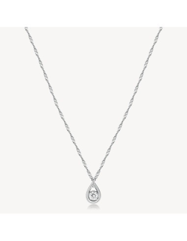 Collana BROSWAY Ribbon in Acciaio 316L pendente con cristalli BBN29...