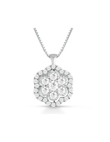 Girocollo in oro bianco 18Kt con diamanti naturali F-CIOAMNESIA/2 o...