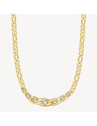 Collana BROSWAY Symphonia in acciaio 316L finitura pvd oro 14K e cr...