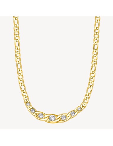 Collana BROSWAY Symphonia in acciaio 316L finitura pvd oro 14K e cr...