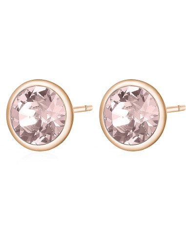 Orecchini BROSWAY Symphonia in acciaio 316L rosato e cristalli vint...