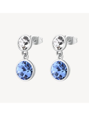 Orecchini pendenti BROSWAY Symphonia in acciaio 316L e cristalli mu...