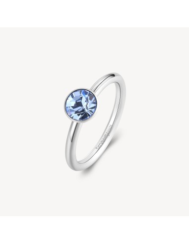 Anello BROSWAY Symphonia in acciaio 316L e cristalli light sapphire...