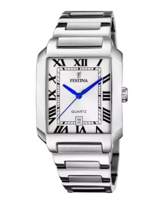 Orologio FESTINA On the square F20677/1 grigio con cinturino in acc...