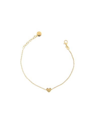 Bracciale cuore bombato RUE DES MILLE in argento dorato BR-002 CAT ...