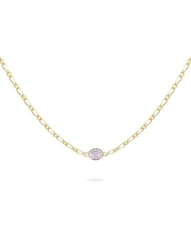 Saldi Girocollo RUE DES MILLE Shapes catena cheval in argento dorat...