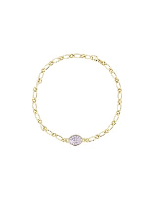 Saldi Bracciale RUE DES MILLE Shapes catena cheval in argento dorat...