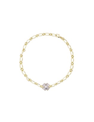 Saldi Bracciale RUE DES MILLE Shapes catena cheval in argento dorat...