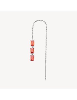 Orecchino saliscendi BROSWAY FANCY in argento rodiato e cubic zirco...