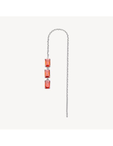 Orecchino saliscendi BROSWAY FANCY in argento rodiato e cubic zirco...