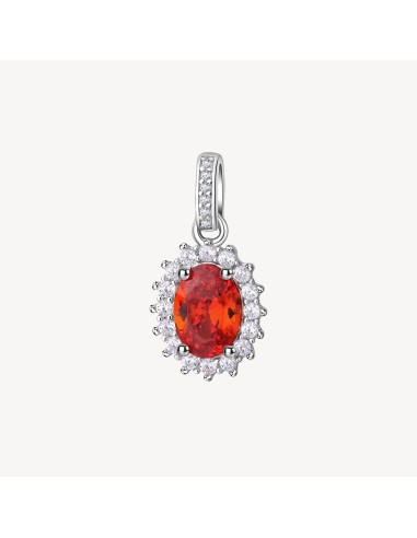 Charm Kate BROSWAY FANCY in argento rodiato e cubic zirconia orange...
