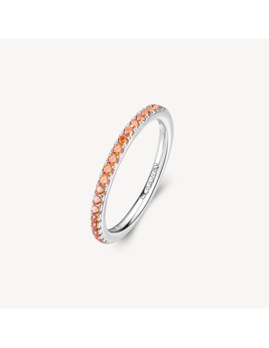 Anello veretta BROSWAY FANCY in argento rodiato e cubic zirconia or...