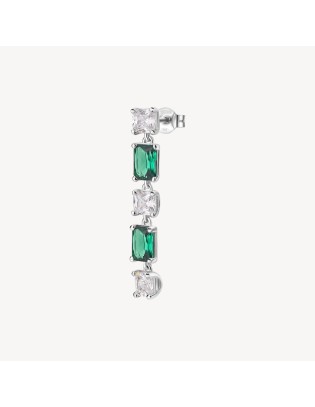 Orecchino pendente BROSWAY FANCY in argento rodiato 925 e cubic zir...