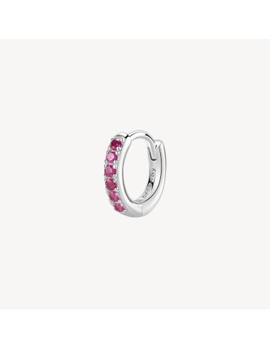 Orecchino cerchietto BROSWAY FANCY in argento rodiato 925 e cubic z...