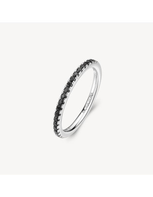 Anello veretta BROSWAY FANCY in argento rodiato 925 e cubic zirconi...