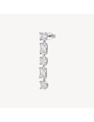 Orecchino pendente BROSWAY FANCY in argento rodiato 925 e cubic zir...