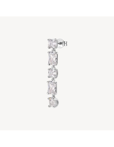 Orecchino pendente BROSWAY FANCY in argento rodiato 925 e cubic zir...