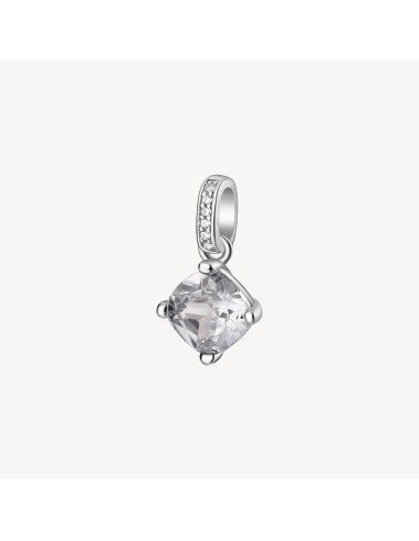 Charm BROSWAY FANCY in argento rodiato 925 e cubic zirconia bianchi...
