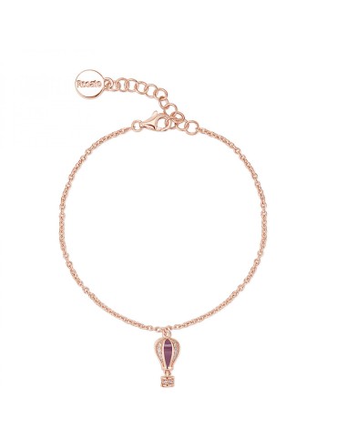 Bracciale ROSATO in argento 925 placcato oro rosa RZAR14 pendente a...
