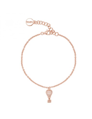 Bracciale ROSATO in argento 925 placcato oro rosa RZAR16 pendente a...