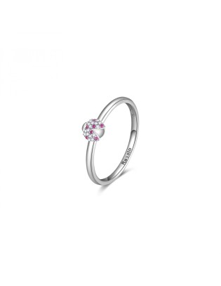Anello ROSATO STORIE in argento 925 RZA019S Mis. 10 Coccinella Silv...