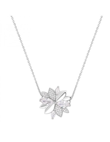 Collana ROSATO in argento 925 RZGA42 pendente a forma di fiore con ...