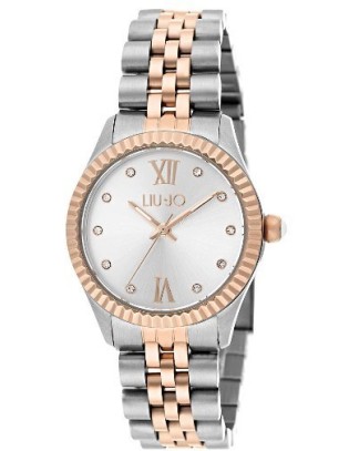 Orologio Liu-Jo LUXURY TINY in Acciaio e Cristalli - TLJ1223 Rose Gold Silver