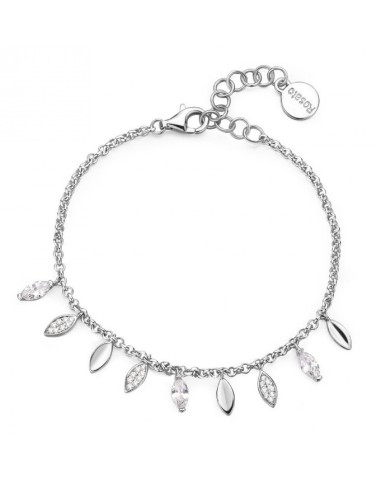 Bracciale ROSATO in argento 925 RZGA44 charms a forma di petalo con...