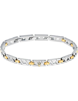 Bracciale MASERATI Uomo in acciaio e pvd oro giallo JM124AVD38 only...