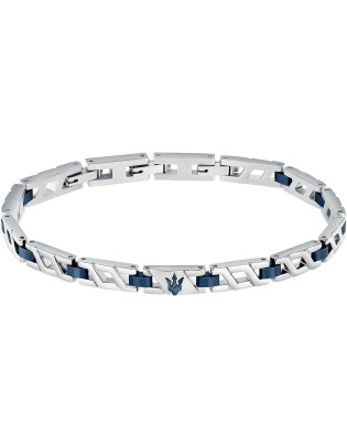Bracciale MASERATI Uomo in acciaio e pvd blu JM124AVD39 only 99,00 ...