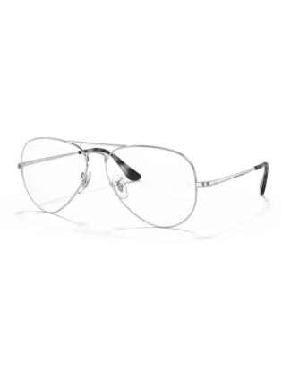 Occhiali montatura vista Ray-Ban Aviator RX6489 2501 Silver 55