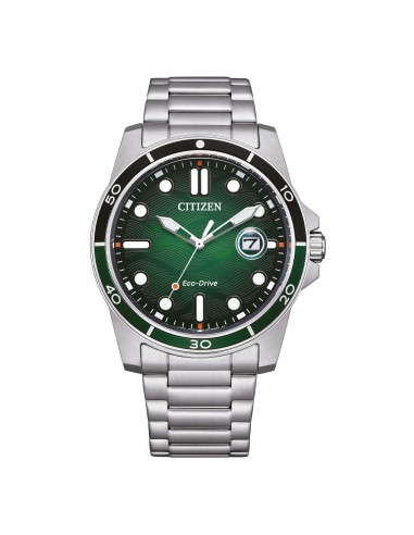 Orologio CITIZEN Marine 1810 AW1811-82X Green con cinturino in acci...