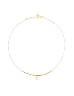 Girocollo RUE DES MILLE Pallini in argento 925 dorato con soggetto ...