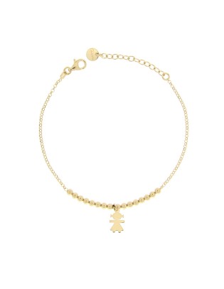 Bracciale RUE DES MILLE Micro 1 in argento 925 dorato con soggetto ...