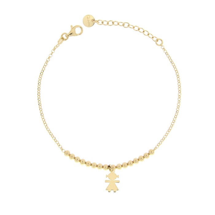 Bracciale RUE DES MILLE Micro 1 in argento 925 dorato con soggetto ...