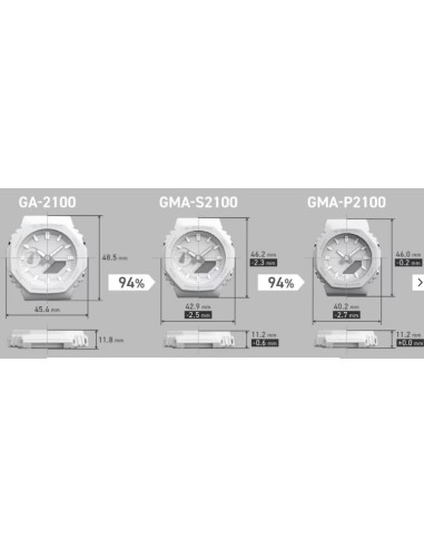 Orologio CASIO G-SHOCK Tone-on-Tone Series GMA-P2100-2AER Vivid Tur...