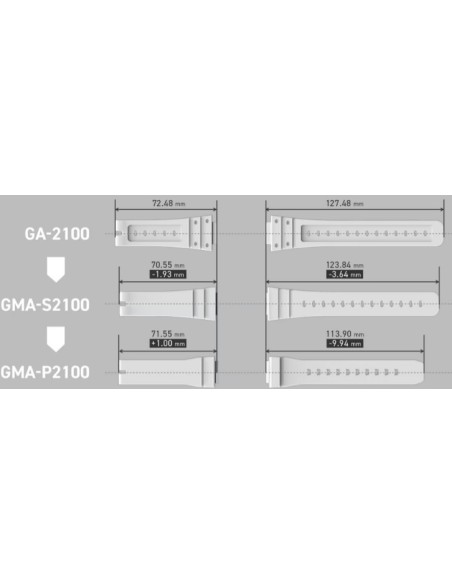 Orologio CASIO G-SHOCK Tone-on-Tone Series GMA-P2100-2AER Vivid Tur...