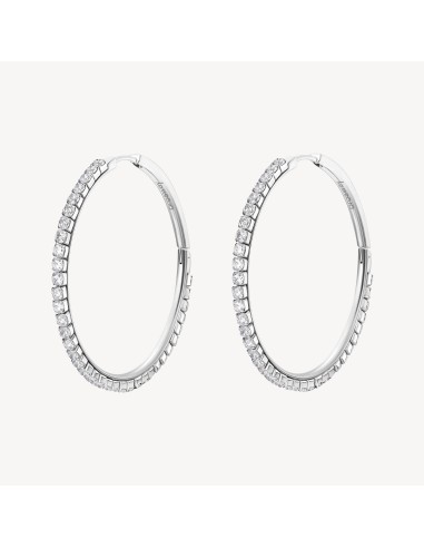 Orecchini a cerchio grandi BROSWAY DESIDERI In acciaio 304 e crista...