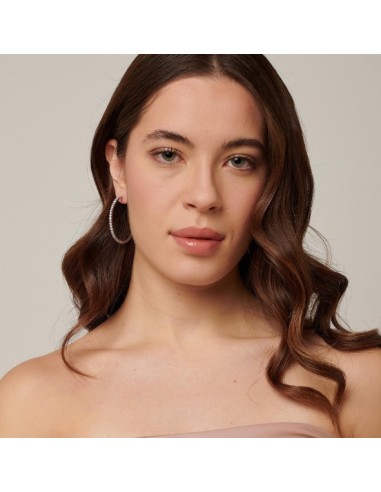 Orecchini a cerchio grandi BROSWAY DESIDERI In acciaio 304 e crista...