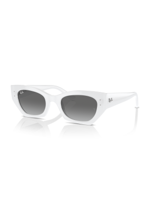 Occhiali sole RAY-BAN ZENA RB4430 675911 52 White Snow Grey Gradien...
