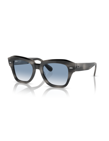 Occhiali sole RAY-BAN STATE STREET RB2186 14043F 49 Striped Grey Cl...