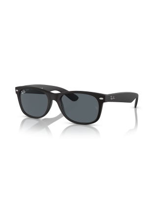 Occhiali sole RAY-BAN NEW WAYFARER RB2132 622/R5 55 Rubber Black Bl...