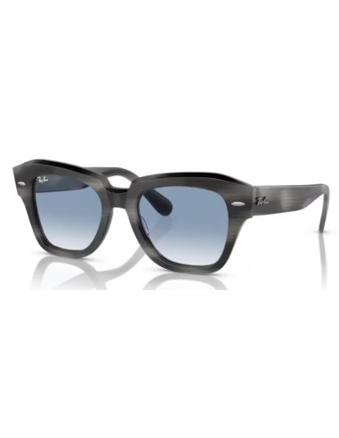 Occhiali sole RAY-BAN STATE STREET RB2186 14043F 52 Striped Grey Cl...