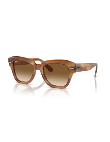 Occhiali sole RAY-BAN STATE STREET RB2186 140351 52 Striped Brown C...